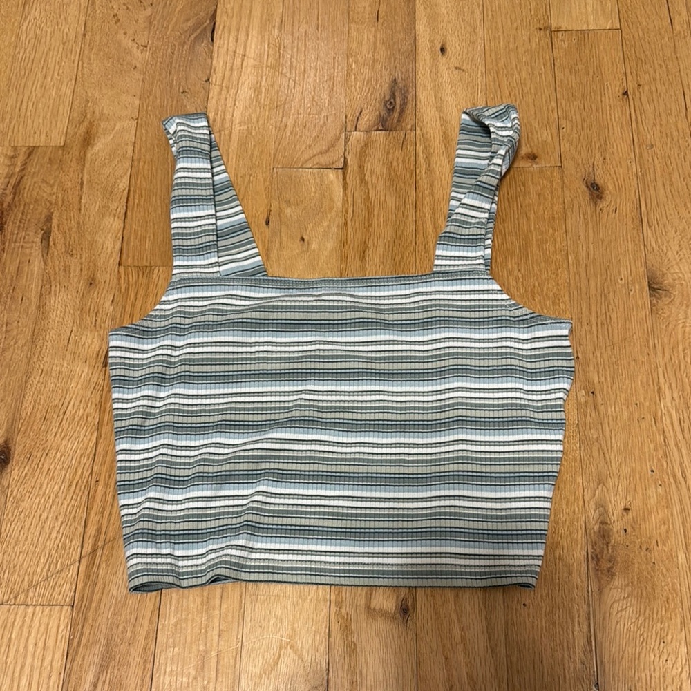 Striped cropped tank